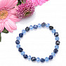 Sodalite cut glitter beaded bracelet