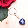 Key ring with sodalite heart size M