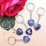 Key ring with sodalite heart size M