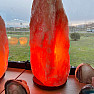 Electric salt lamp made of Himalayan salt 18 to 24 kg on a base