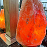 Electric salt lamp made of Himalayan salt 24 to 35 kg on a base