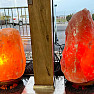 Electric salt lamp made of Himalayan salt 24 to 35 kg on a base