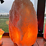 Electric salt lamp made of Himalayan salt 35 to 50 kg on a pedestal