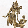 Feng Shui statuette of the dancing goddess Green Tara brass