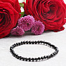 Spinel black bracelet extra AA quality cut beads