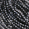 Spinel black bracelet extra AA quality cut beads