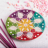 Talc stand for incense sticks Flower mandala