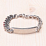 Bracelet Curb style stainless steel color silver 20.5 cm