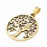 Stainless steel pendant Tree of Life with owl