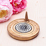 Stand for incense sticks and cones round Flower of life