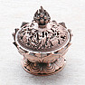 Metal bowl stand for incense sticks Lotus color copper