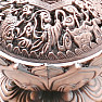 Metal bowl stand for incense sticks Lotus color copper