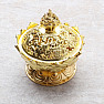 Metal bowl stand for incense sticks Lotus color gold