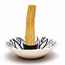 White ceramic bowl for burning Palo Santo wood