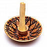 Brown ceramic bowl for burning Palo Santo wood