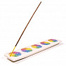 Chakra stand with flowers of life on incense sticks