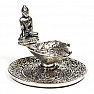 Metal bowl Giving hands with a silvery Buddha look