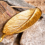 Metal gilded stand in the shape of a leaf for incense sticks