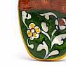 Hand green stand with ceramic flowers