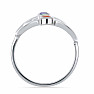 Chakra ring straight line with spiral rhodium silver Ag 925