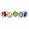 Chakra ring wavy rhodium silver Ag 925