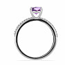 Silver Ring Set with Brazilian Amethyst and Zircons Ag 925 046587 BRAME