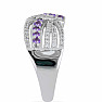 Silver ring with Brazilian amethyst and zircons Ag 925 048101 BRAME