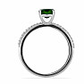 Set of Silver Rings with Cut Chrome Diopside Ag 925 046587 DIO