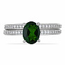 Set of Silver Rings with Cut Chrome Diopside Ag 925 046587 DIO