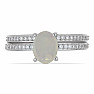 Silver ring set with Ethiopian opal and zircons Ag 925 046587 ETOP