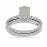 Silver ring set with Ethiopian opal and zircons Ag 925 046587 ETOP