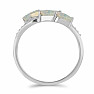 Silver ring with Ethiopian opals and zircons Ag 925 026347 ETOP