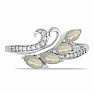 Silver ring with Ethiopian opals and zircons Ag 925 026347 ETOP