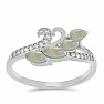 Silver ring with Ethiopian opals and zircons Ag 925 026347 ETOP