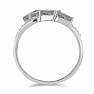 Silver ring with cut tanzanites and zircons Ag 925 026347 TZ