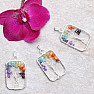 Chakra pendant rectangle with tree of life