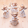 Porcelain candlestick for tea candles White angel with flute 22 cm