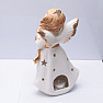 Porcelain candlestick for tea candles White angel with a star 22 cm