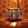 Candlestick metal Flower of life for tealights