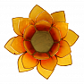 Orange-yellow lotus candlestick