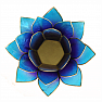 Blue-violet lotus candlestick