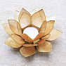 Gold-beige lotus candlestick