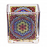 Glass candlestick Flower of life on tea candles