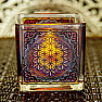 Glass candlestick Flower of life on tea candles