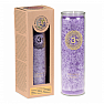 Candle for the 7th chakra with the scent of patchouli, labdana and incense