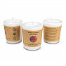 Votive candle made of odorless palm oil