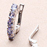 Silver earrings with cut tanzanites Ag 925 015915 TZ