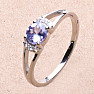 Silver ring with tanzanite and zircons Ag 925 015090 TZ