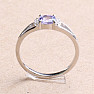 Silver ring with tanzanite and zircons Ag 925 015090 TZ