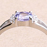 Silver ring with tanzanite and zircons Ag 925 015090 TZ